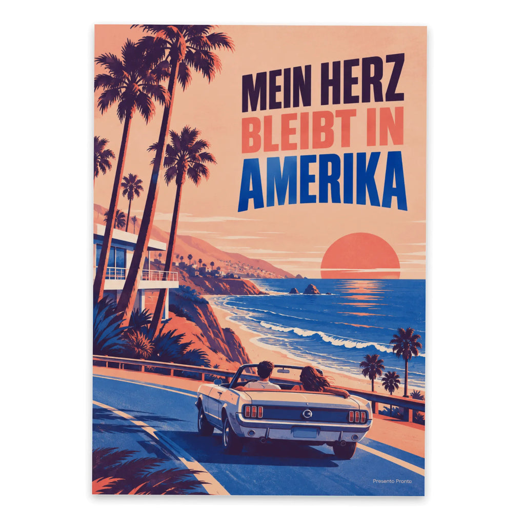 Sehnsuchtsvolle Postkarte USA für Amerika-Fans mit Cabrio|p:2017257|h:40c5b4674fa97b4538ed79a2a066126d