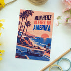 Sehnsuchtsvolle Postkarte USA für Amerika-Fans mit Cabrio|p:2017257|h:b750728386be32b1ed22c0ed0c335163