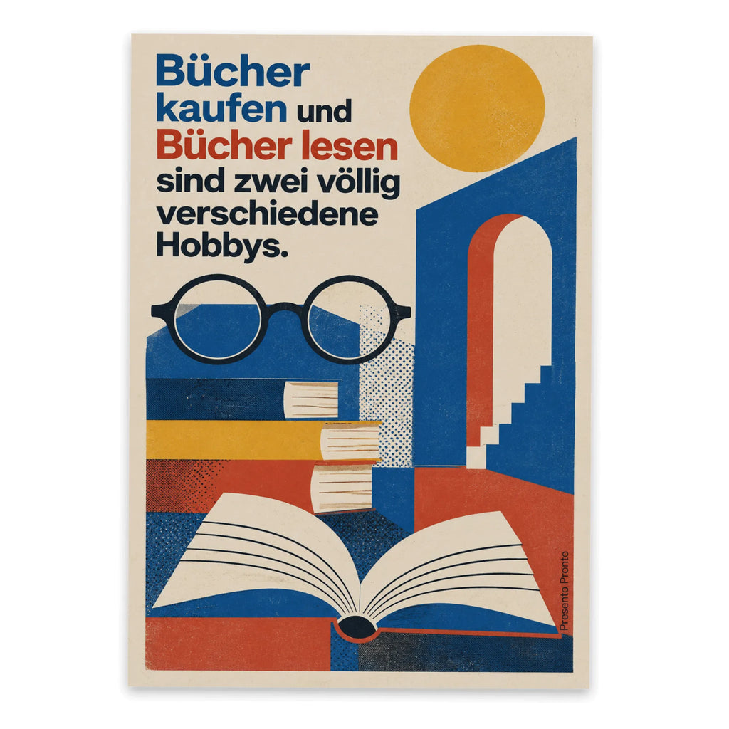 Lustige Postkarte für Buchliebhaber mit Lesebrille|p:2017261|h:ac545977c4564a83a8e4f64034140248