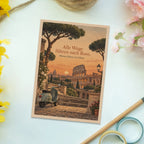 Romantische Postkarte für Romliebhaber mit Kolosseum und Vespa|p:2017266|h:2d6e733cf5a37fd6627e353192f665d7