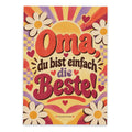 Liebevolle Postkarte für Oma mit Sonnenblumen