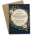 Elegante Glückwunschkarte zum Jubiläum mit Lorbeerzweig|p:2017274|h:2206c8b88fe6384acad4416b51014123