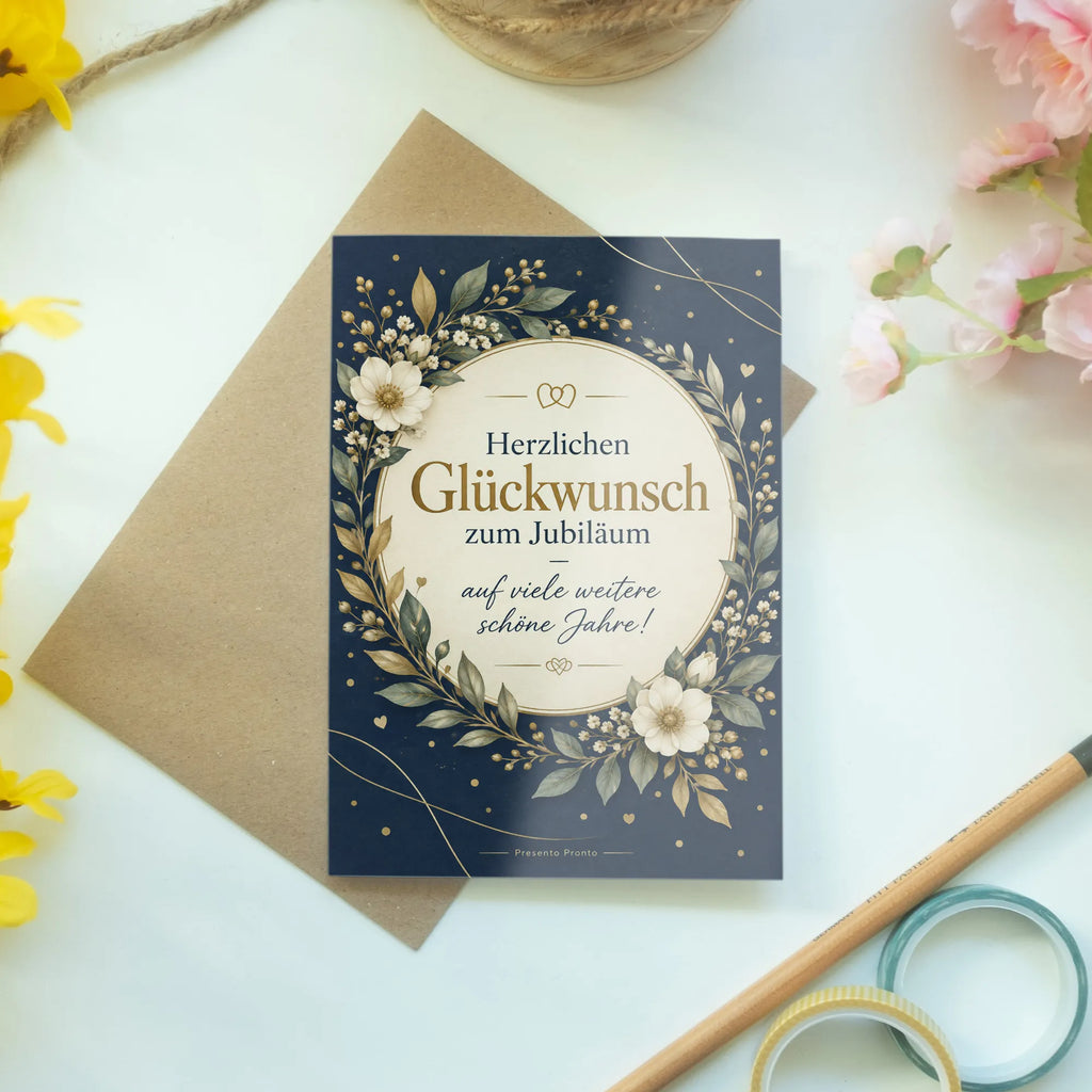 Elegante Glückwunschkarte zum Jubiläum mit Lorbeerzweig|p:2017274|h:4dc8db85d555f45b3cd9b9f986ea0b05
