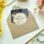 Elegante Glückwunschkarte zum Jubiläum mit Lorbeerzweig|p:2017274|h:2e93977ebac811a010209fd1d4ecba13