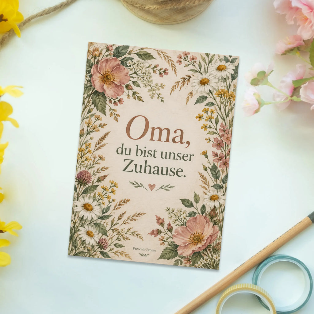 Liebevolle Postkarte für Oma mit Wildblumen|p:2017275|h:f6d75ee84682c66fe8d0042c395ed154