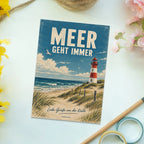 Nostalgische Postkarte für Meeresfans mit Leuchtturm|p:2017277|h:cd1f83201b899ff4f6af4821b86244a0