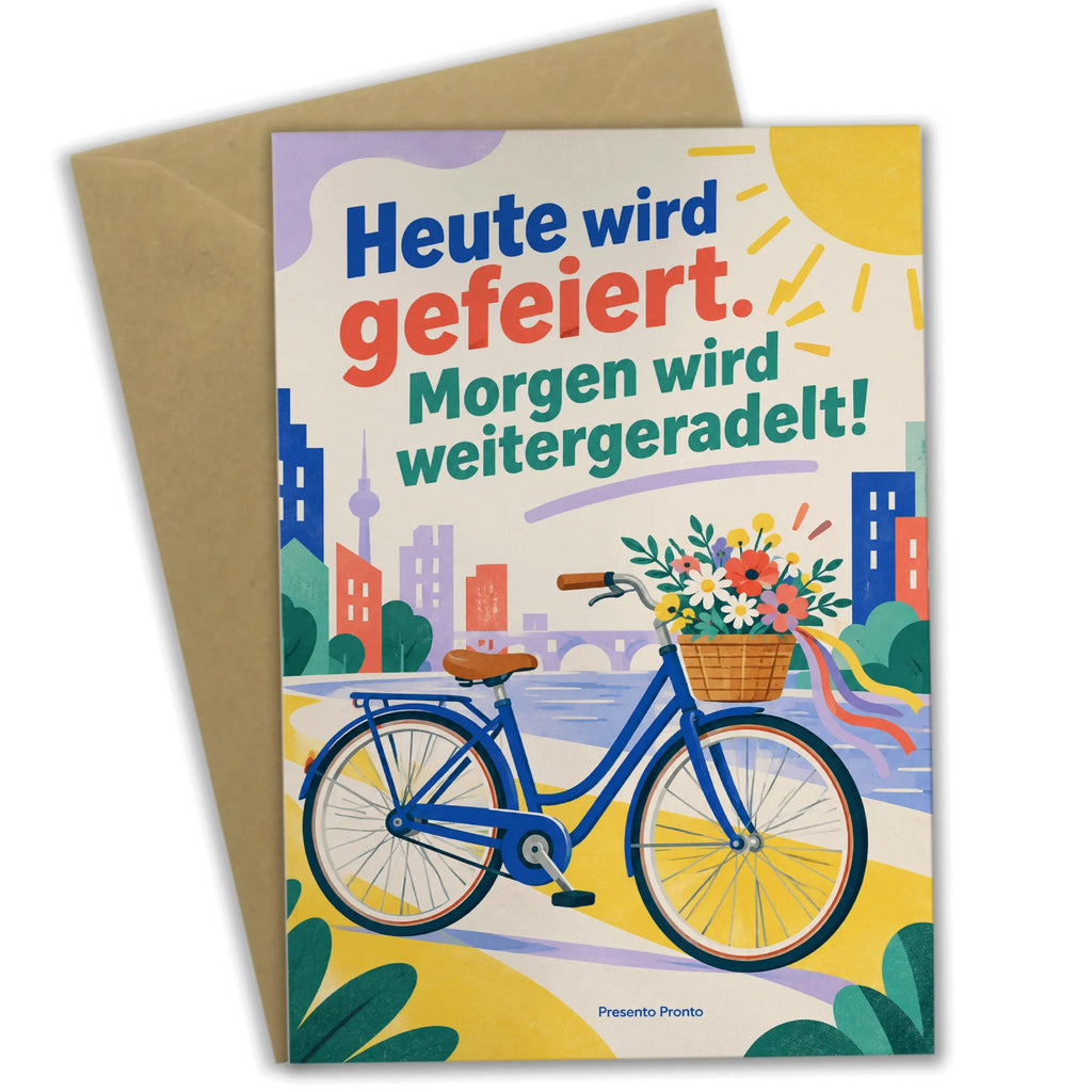 Lustige Glückwunschkarte für Radfahrer mit Stadtfahrrad|p:2017279|h:30f17448e7877fc1f8b50bb4d7b6d44d
