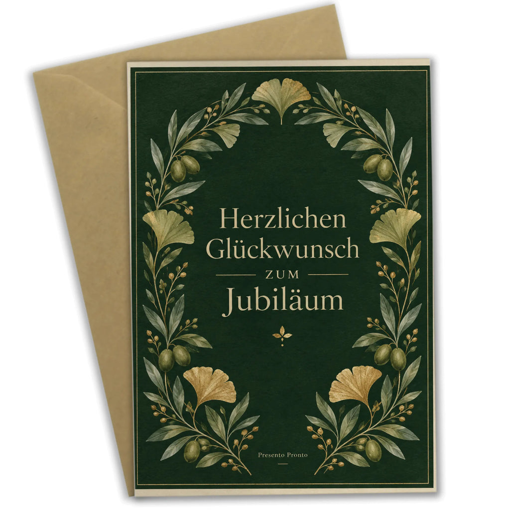 Elegante Glückwunschkarte zum Jubiläum mit Olivenzweig|p:2017281|h:b2f2e089807fbb6a2f3b0ce32789f5d0