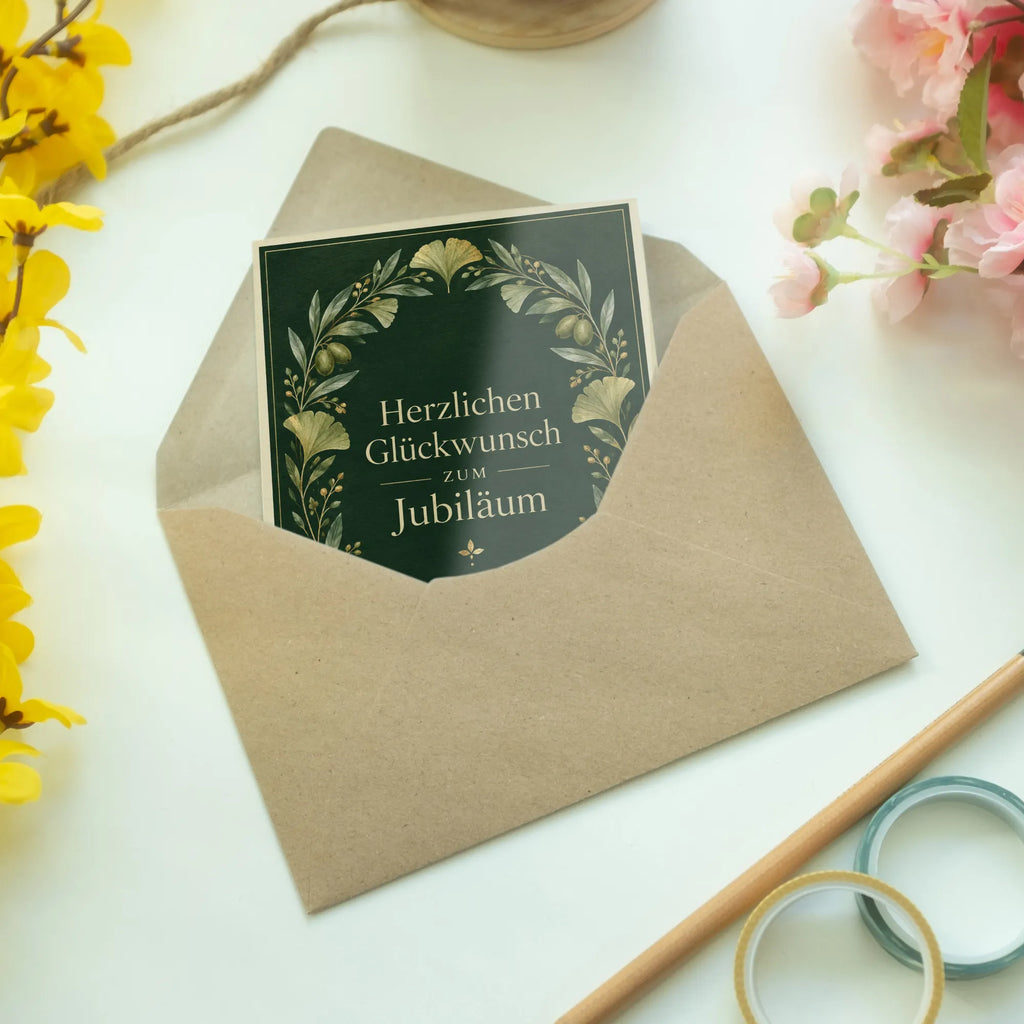 Elegante Glückwunschkarte zum Jubiläum mit Olivenzweig|p:2017281|h:9bb8f07c64aa49fee9cbe2bcda7bc84b