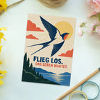 Motivierende Postkarte mit Vogel zum Neuanfang|p:2017282|h:49c3a84e06e02153158f699fbaff2ad4