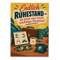 Lustige Grußkarte zum Ruhestand mit Aktentasche