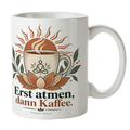 Lustige Yoga-Tasse für Frauen mit Lotusblume