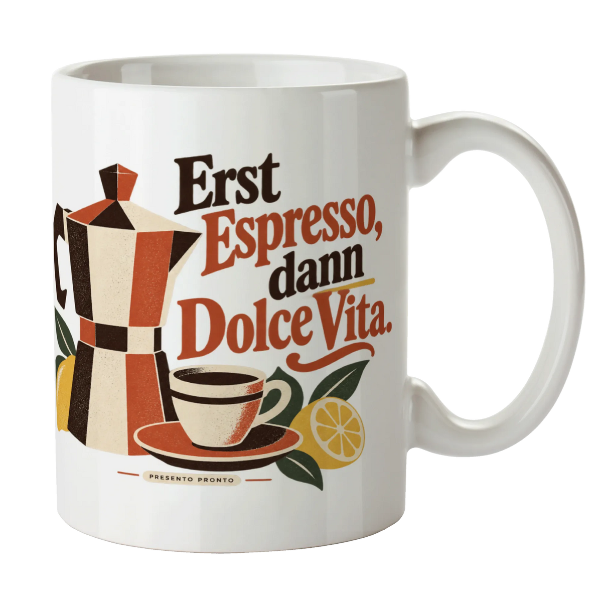 Lustige italienische Kaffeetasse für Italienfans