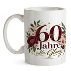 Elegante Tasse zum 60. Geburtstag für Frauen mit Blumen|p:2017303|h:41c5ea5c0d6793dc820085765d8eb55e