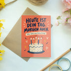 Coole Grußkarte zum Geburtstag mit Kuchen|p:2017304|h:4c5f97cef50035fb1f75fc1ee118a340