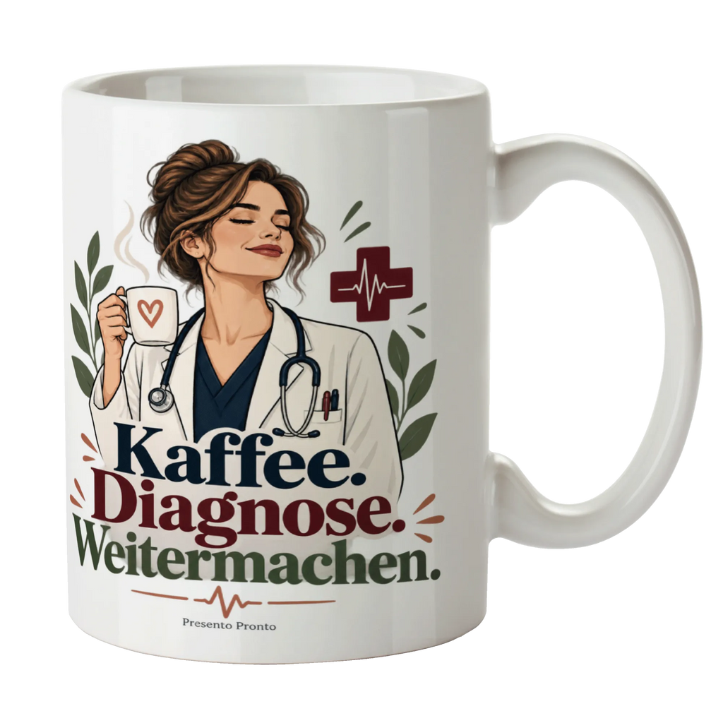 Elegante Tasse für Ärztin mit Stethoskop|p:2017305|h:ac614c619a0e452003c2ffb78846f9bf