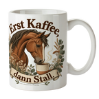 Lustige Kaffeetasse für Pferdefans mit Warmblutpferd|p:2017307|h:2d1f168ddcb3142899df649695976c66