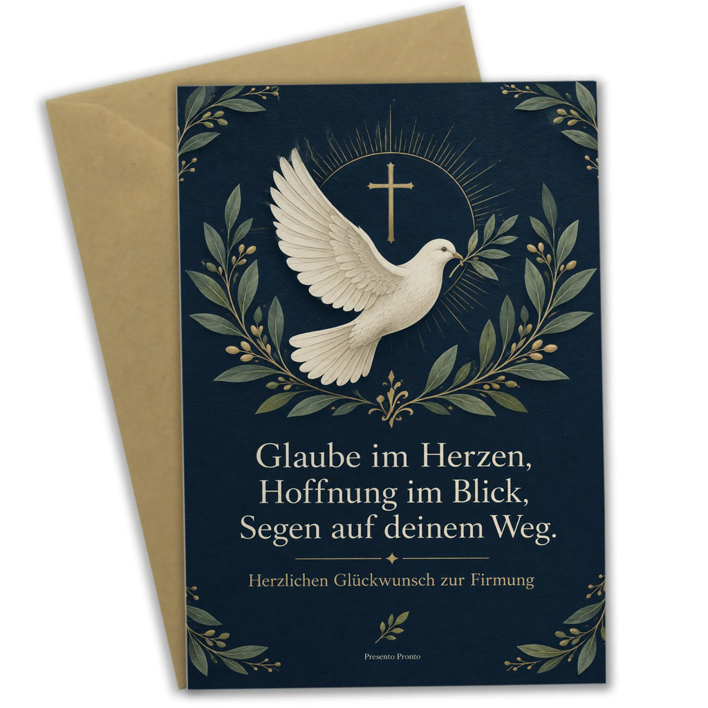 Feierliche Glückwunschkarte zur Firmung mit weißer Taube|p:2017309|h:d7a87a4a27d10bbc82617f642b38a5ae