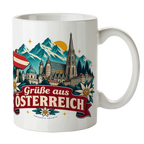 Herzliche Österreich Souvenir Tasse für Urlaub mit Wegweiser|p:2017310|h:92859ccb462b437c72bc49e7875fdb28