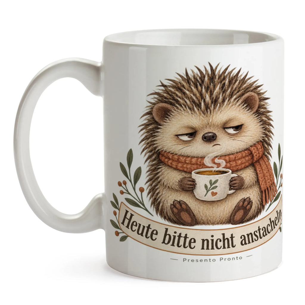 Lustige Igel Tasse für Morgenmuffel mit Schal|p:2017312|h:b724749882dddc72df4002135764d6e7