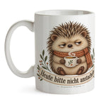 Lustige Igel Tasse für Morgenmuffel mit Schal|p:2017312|h:b724749882dddc72df4002135764d6e7