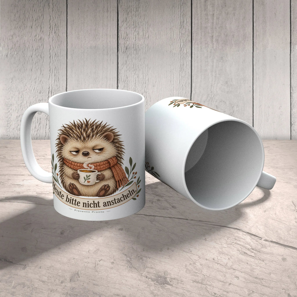 Lustige Igel Tasse für Morgenmuffel mit Schal|p:2017312|h:fcac2accc99c6974b33dd529968bc474
