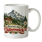 Herzliche Österreich Souvenir Tasse mit Berggipfel|p:2017313|h:b34bb920aed8a0aae4344c0e28454a87