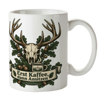 Lustige Kaffeetasse für Jäger mit Hirschschädel und Geweih|p:2017316|h:4596e73ed6c0b03eb6237a5473453ae8