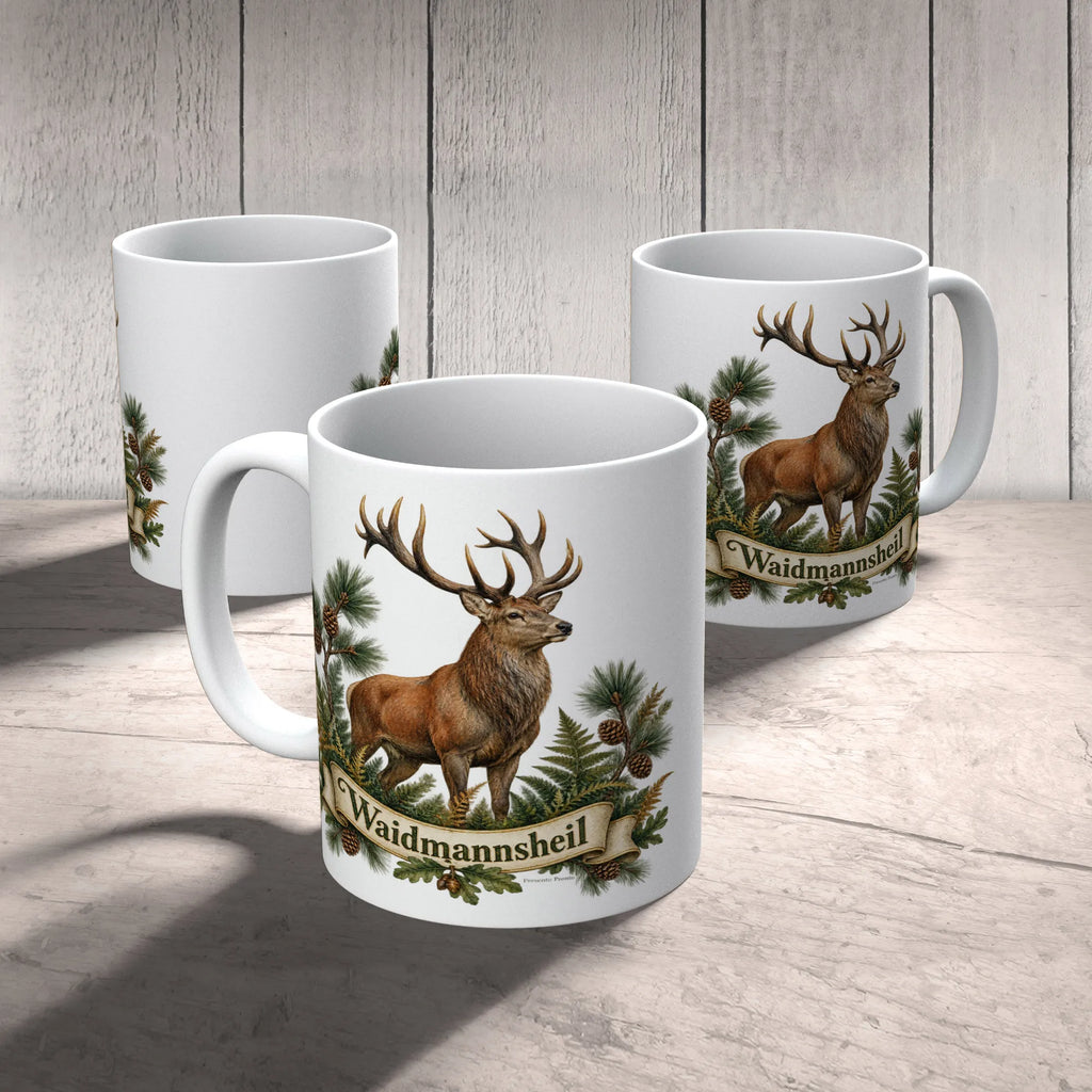 Stolze Kaffeetasse für Jäger mit Rothirsch|p:2017317|h:b0e6edda01d67f7478847806eb9597e6