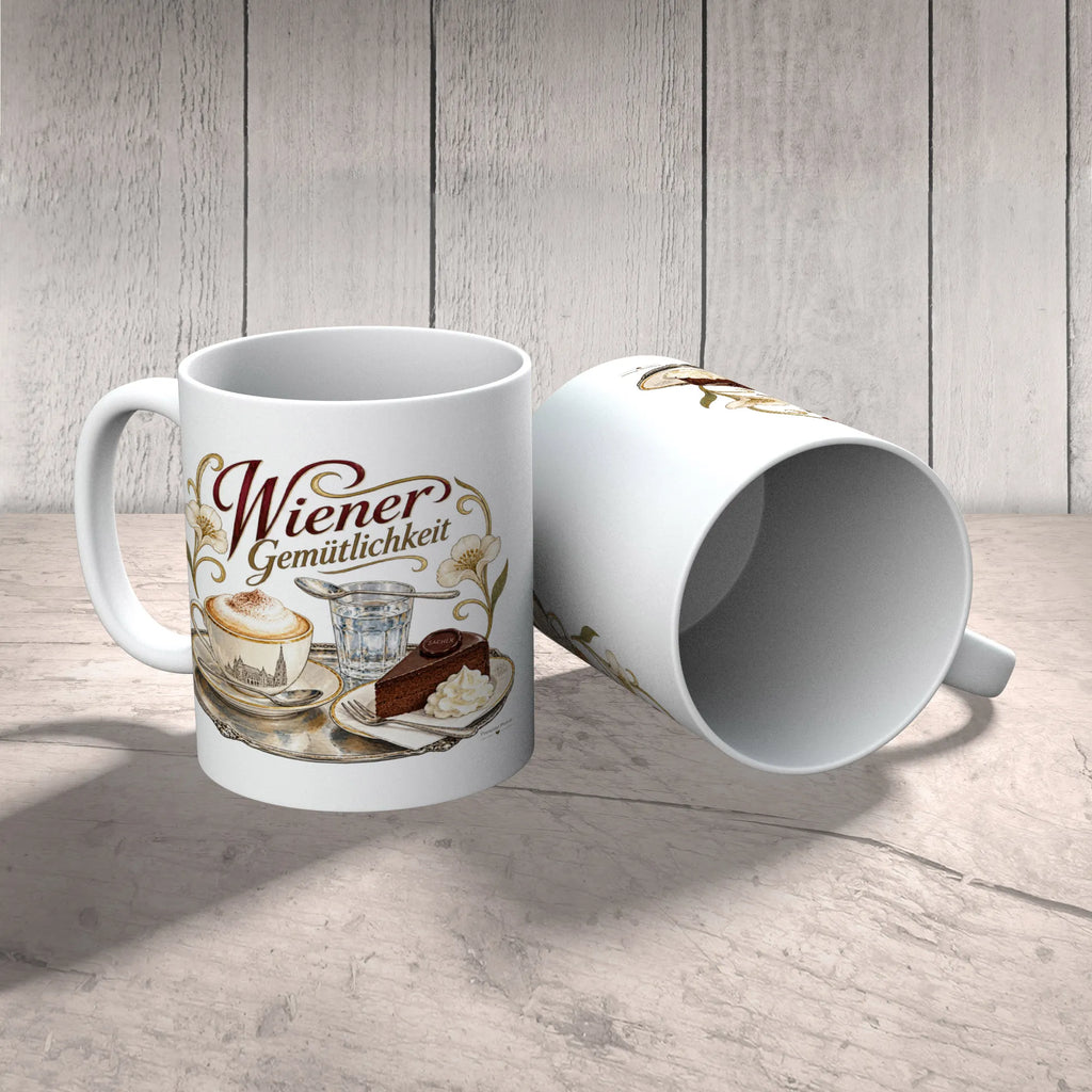 Elegante Österreich Souvenir Tasse mit Sachertorte für Wienliebhaber|p:2017318|h:4867ee52d4ae97100588475ccb5a04de