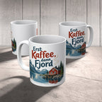 Lustige Kaffeetasse für Norwegenfans mit roter Hütte am Fjord|p:2017319|h:3c26e43debe06103fa2400f75ac56c90
