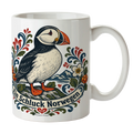 Gemütliche Kaffeetasse für Norwegenfans mit Papageientaucher