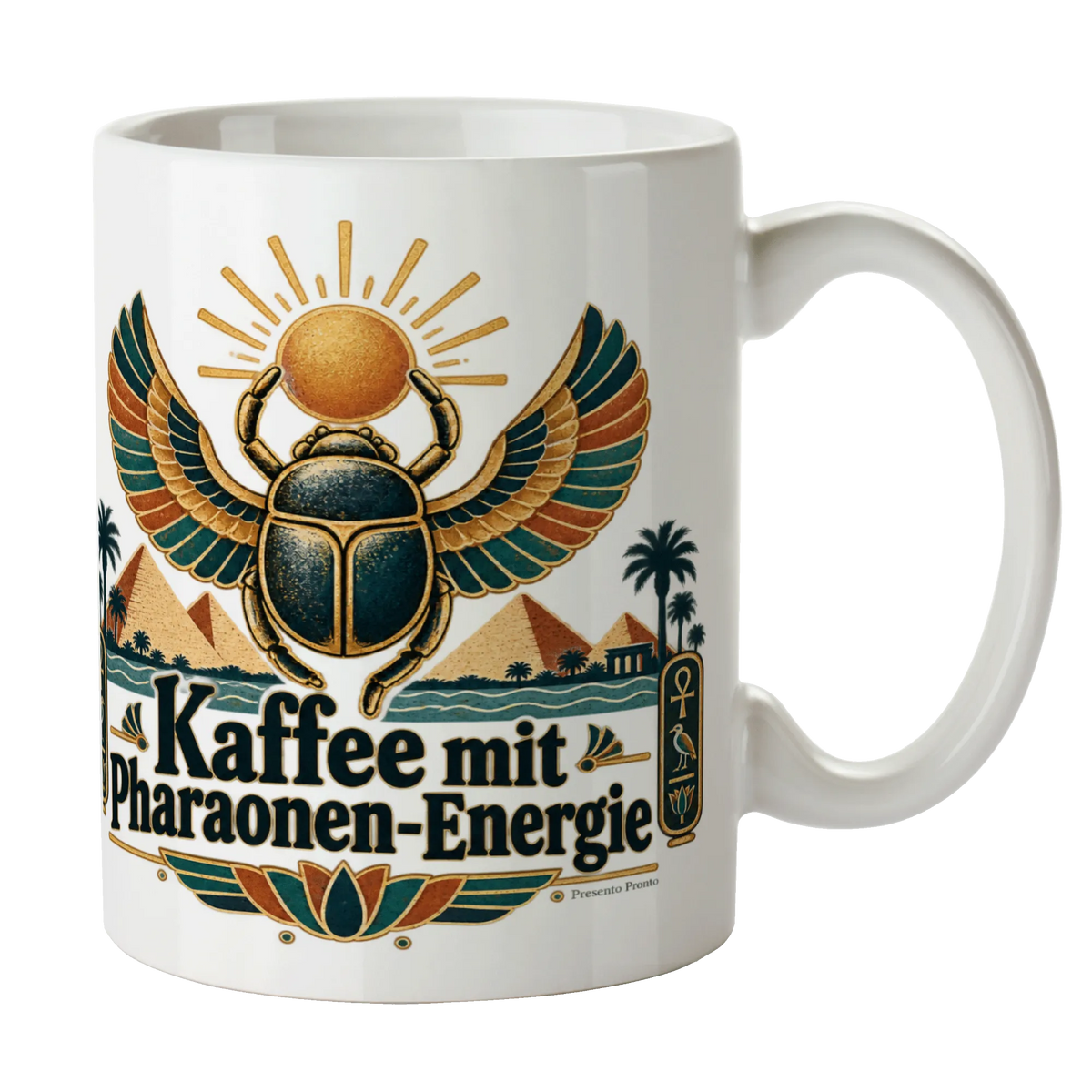 Lustige Ägypten Tasse für Fans mit Skarabäus
