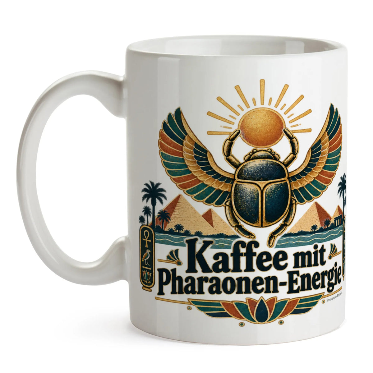 Lustige Ägypten Tasse für Fans mit Skarabäus