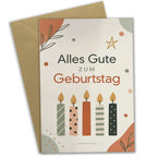 Herzliche Grußkarte zum Geburtstag mit Kerzen und Konfetti|p:2017325|h:2197a7fc7f0a344afd47538e1cd9f455