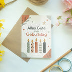 Herzliche Grußkarte zum Geburtstag mit Kerzen und Konfetti|p:2017325|h:e650af179989e269527d22c7da720e2b