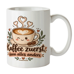 Süße Kaffeetasse für Kaffeeliebhaber mit Herzschaum