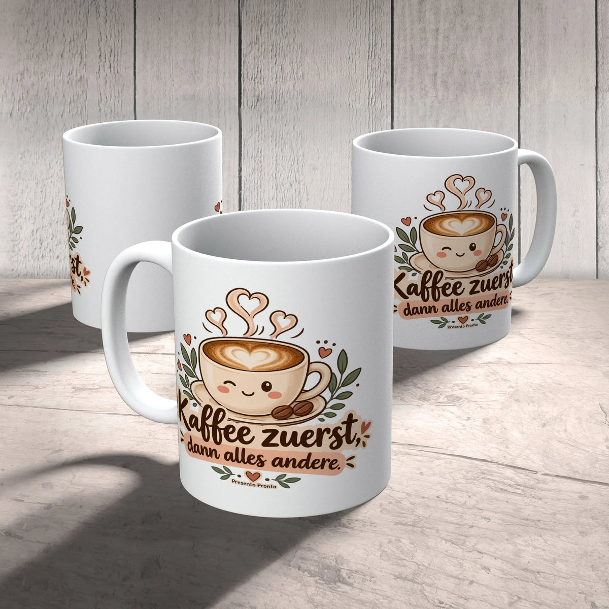 Süße Kaffeetasse für Kaffeeliebhaber mit Herzschaum