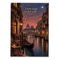Romantische Postkarte Venedig für Verliebte mit Gondel