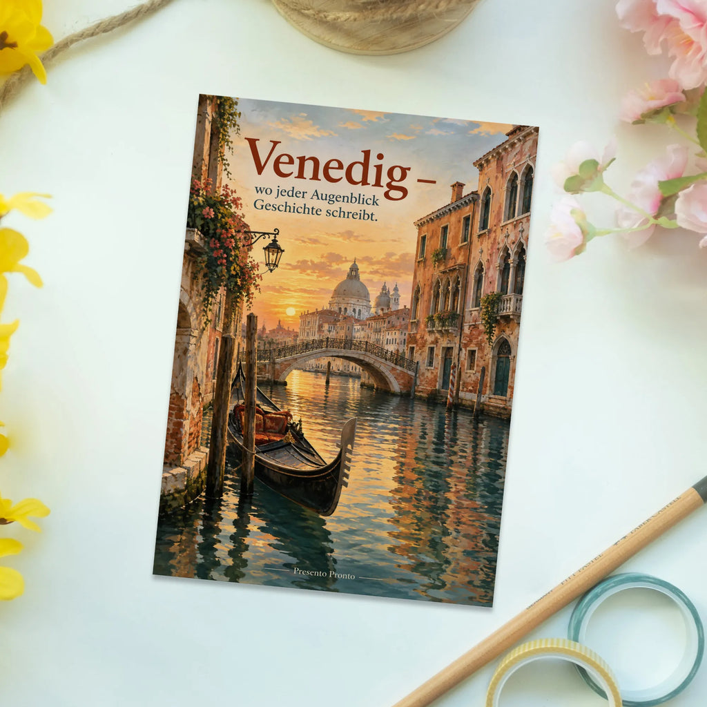 Romantische Postkarte Venedig mit Gondel im goldenen Licht|p:2017344|h:cec8a82e89153e8cf547a3d2c0048fd8