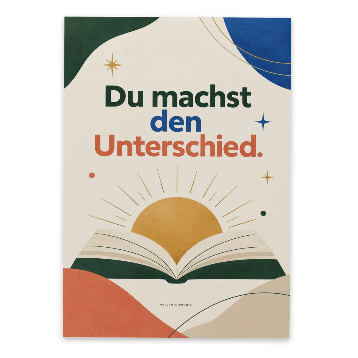 Herzliche Postkarte für Lehrerin mit aufgehender Sonne