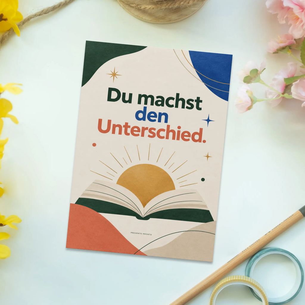 Herzliche Postkarte für Lehrerin mit aufgehender Sonne|p:2017348|h:e8eb1cd0170335735dfb9e6ff5a2bb00