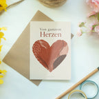 Herzliche Klappkarte mit Herz in Terrakotta für Danke|p:2017349|h:8cd23be1e3dc43498d26ae9c9debb3e9