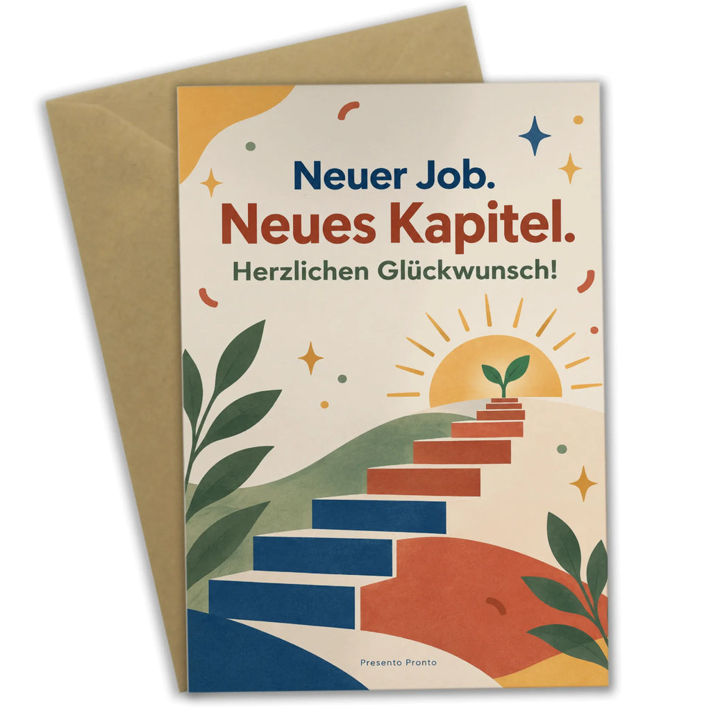 Optimistische Glückwunschkarte zum neuen Job mit aufgehender Sonne|p:2017351|h:40bcff306d1f77475a0ab160978d0574