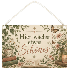 Inspirierendes Schild für Teenager mit offenem Buch