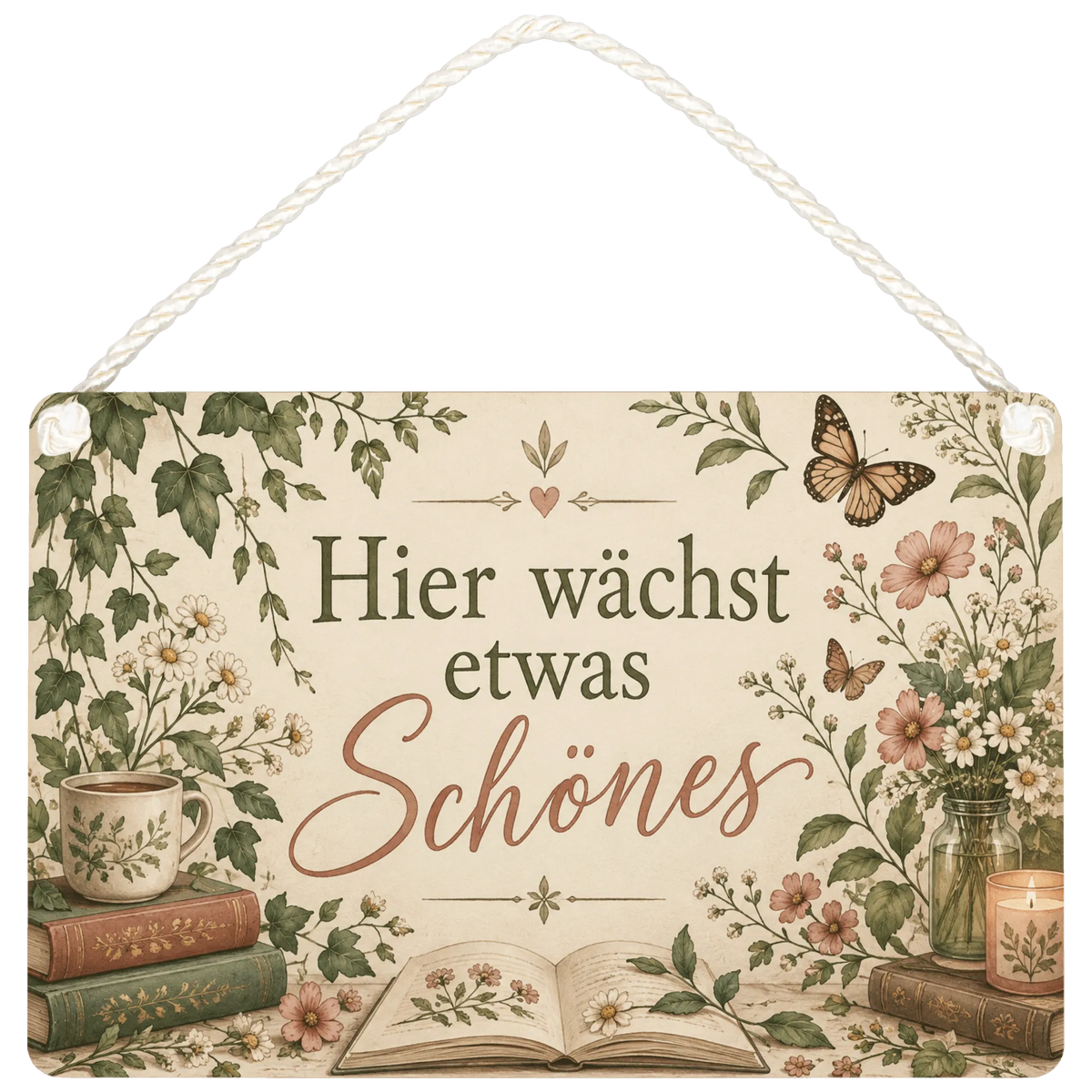 Inspirierendes Schild für Teenager mit offenem Buch