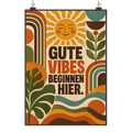 Fröhliches Dopamine Decor Poster für die Freundin mit Sonne