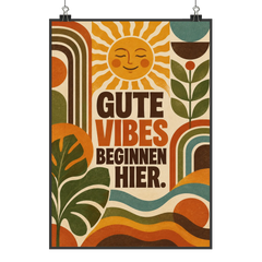 Fröhliches Dopamine Decor Poster für die Freundin mit Sonne