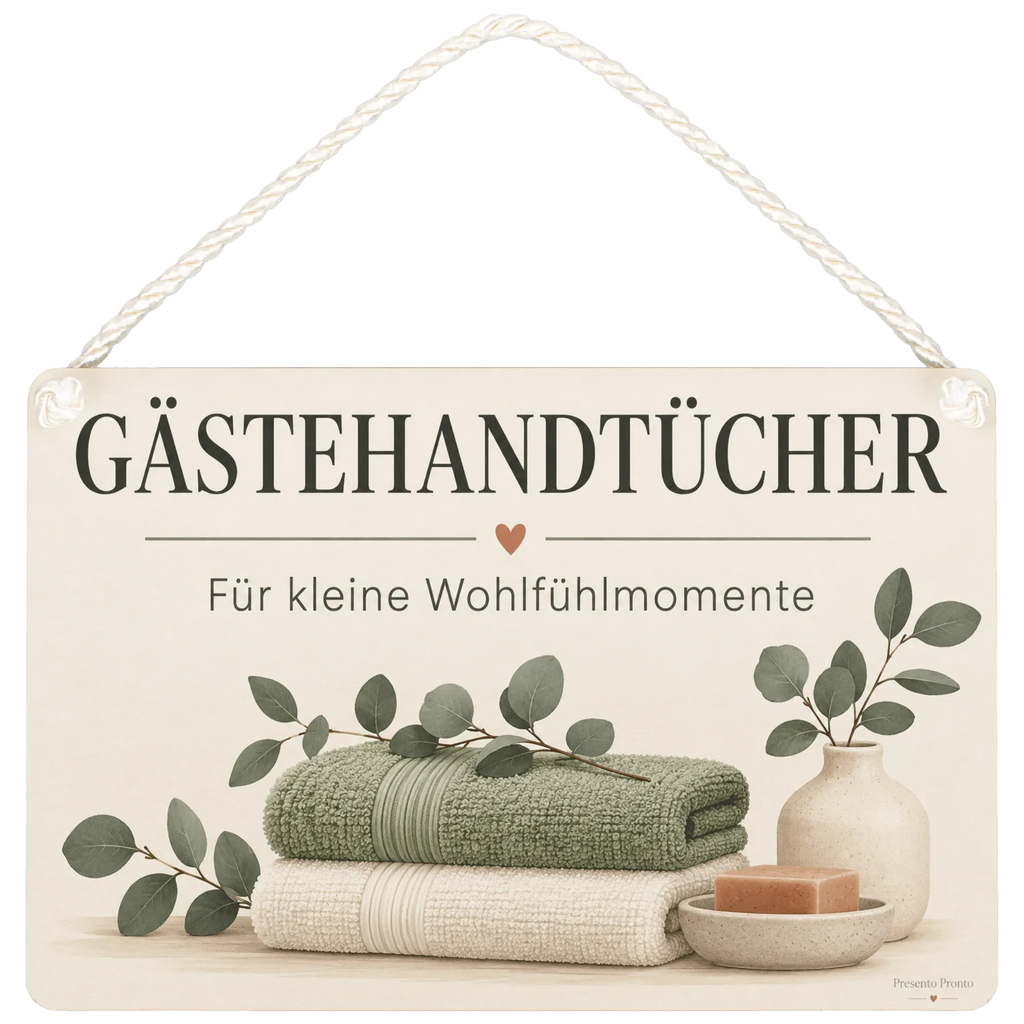Elegantes Schild für Gästehandtücher mit Eukalyptus|p:2017404|h:8acd2ce599a64bf513e671802d767637