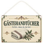 Herzliches Schild für Gästehandtücher mit gefaltetem Handtuch|p:2017407|h:1d22797b15c6766974a65002834b31c5